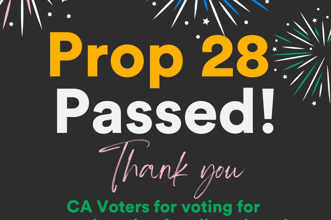 California Voters Overwhelmingly Approve Proposition 28 and Prioritize Arts Education for All Students; Create CA Calls for Equity and Accountability in its Implementation